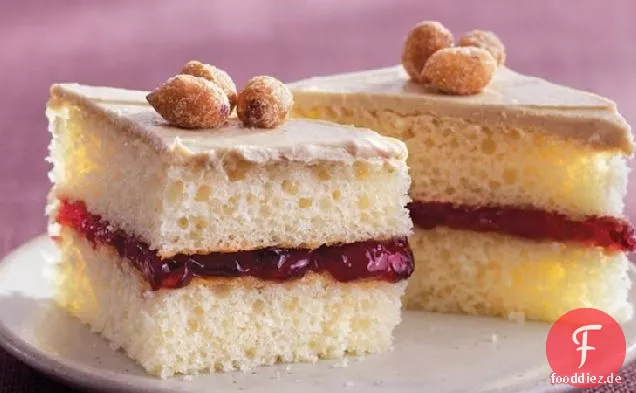 Erdnussbutter und Gelee Kuchen Bisse
