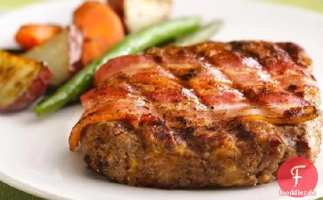 Gegrillter Käse und Speck Mini Fleischbrote