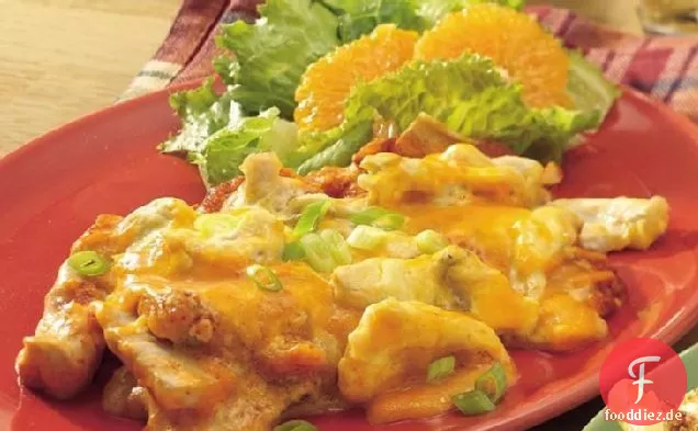 Übernachtung Huhn Enchilada Backen