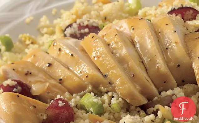 Couscous-Salat mit Honig-Senf-Huhn