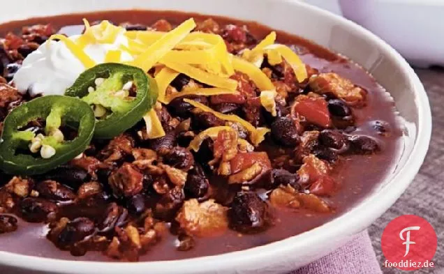 Vegetarische schwarze Bohnen Chili