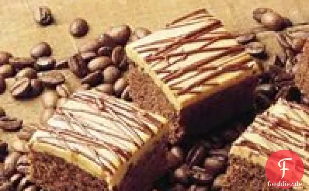 Mokka Brownies mit Schokoladenglasur