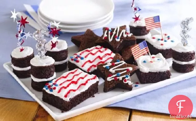 Sterne und Streifen-Brownies