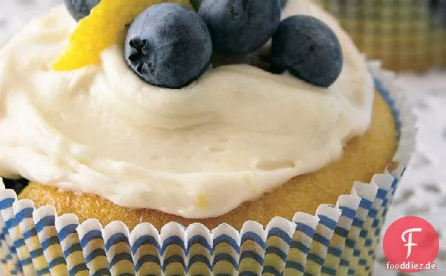 Zitronen-Heidelbeer-Cupcakes
