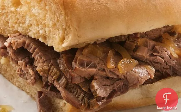 Slow-Cooker Einfache Französische Dip-Sandwiches