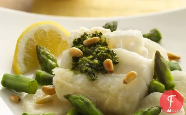 Gebackene Fischpackungen mit chinesischer Petersilienpaste