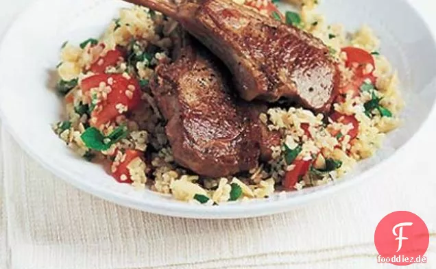 Lammkoteletts mit Mandel-Tabouleh