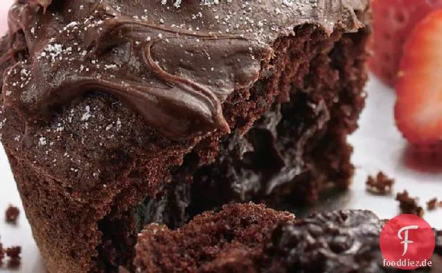 Geschmolzene Schokoladen-Cupcakes