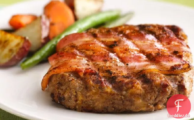Gegrillter Käse und Speck Mini Hackbraten