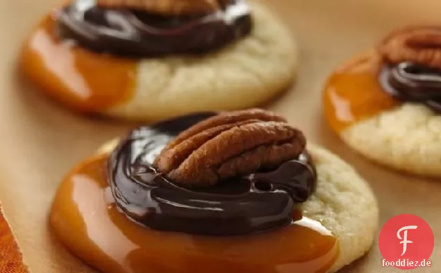 Karamell-Fudge-Schildkröte-Kekse