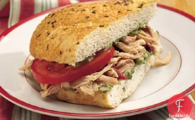 Slow-Cooker-Hühnchen-Sandwiches im toskanischen Stil