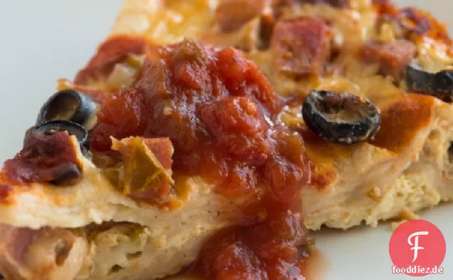 Tortilla-Auflauf mit Geräucherter Wurst