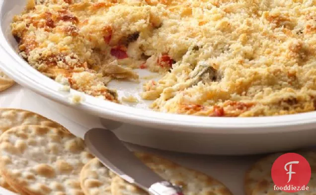 Gebackene Artischocke und Jalapeño-Käseaufstrich