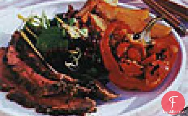 Gegrillte Butterflied Lammkeule mit Zitrone, Kräutern und Knoblauch