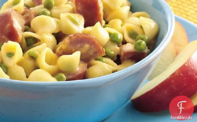 Mac-Käse-Schalen mit Wurst
