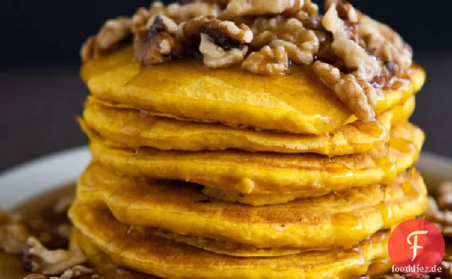 Kürbis-Bourbon-Pfannkuchen