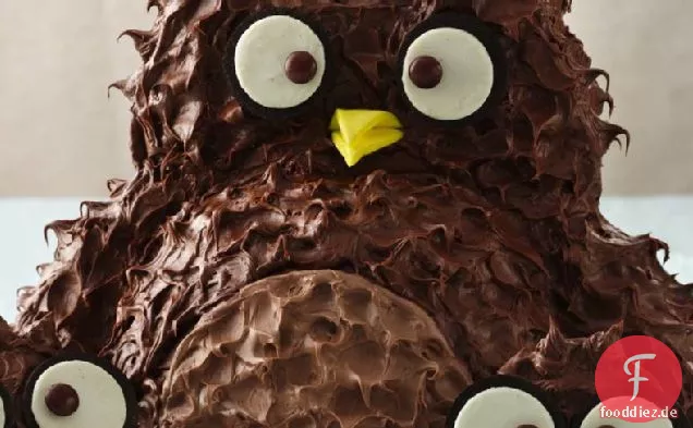 Eule mit Babys Kuchen
