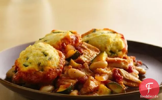Italian Chicken Pot Pie mit basilikum-Gebäck