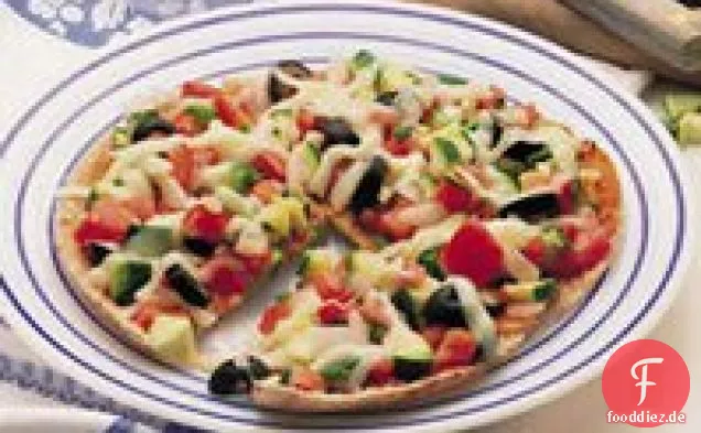 Veggie Pita Pizza