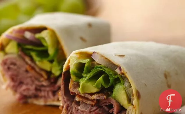 Roastbeef und Speck Wrap mit Würzigen Chili Lime Mayo