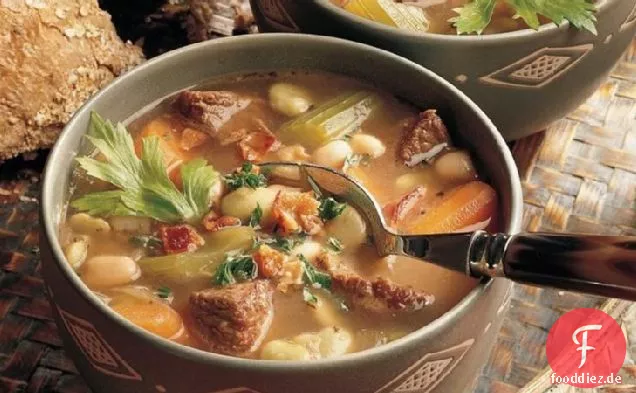 Glutenfreie bullige Bohnensuppe