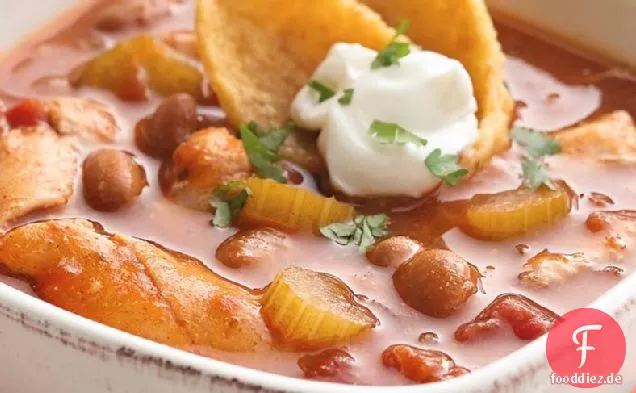 Slow-Cooker mexikanisches Huhn Chili