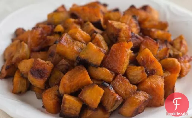 Kreuzkümmel geröstete Süßkartoffeln