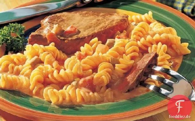 Südwestliches Käse-Steak-Abendessen