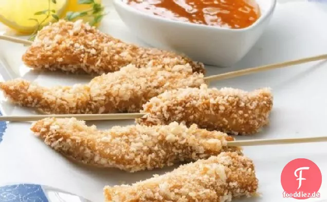 Asiatische Hühnertender mit pikanter Zitronensauce