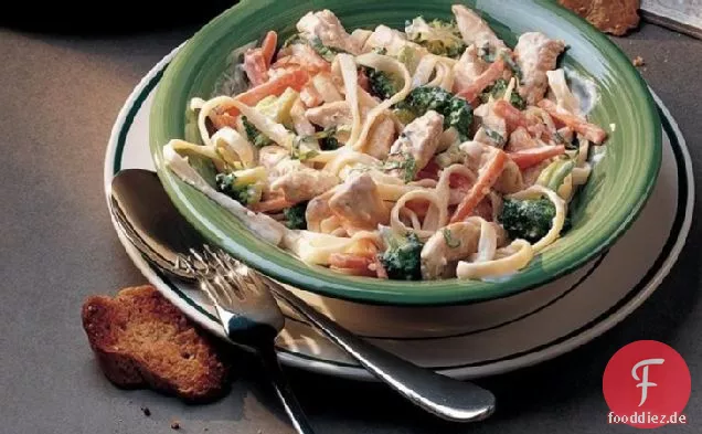 Einfaches Huhn-Pasta Primavera