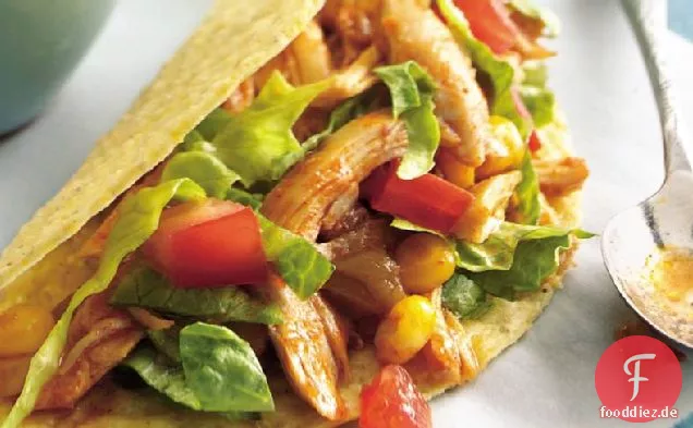 Slow-Cooker Chile-Hühner-Tacos