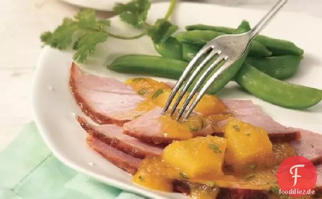 Slow-Cooker-Schinken mit tropischer Fruchtsauce