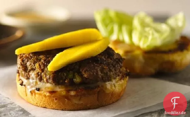 Indische Curry Burger mit Chutney Mayo