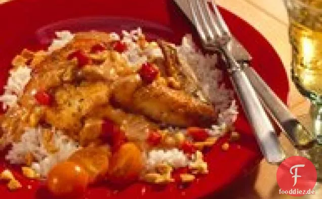 Indonesisches Erdnuss-Huhn