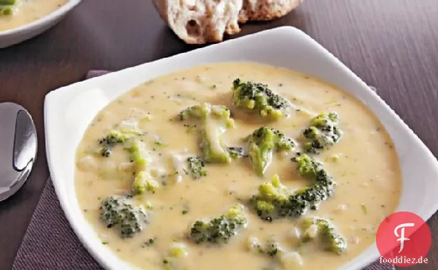 Slow-Cooker Drei Käse Brokkoli Suppe
