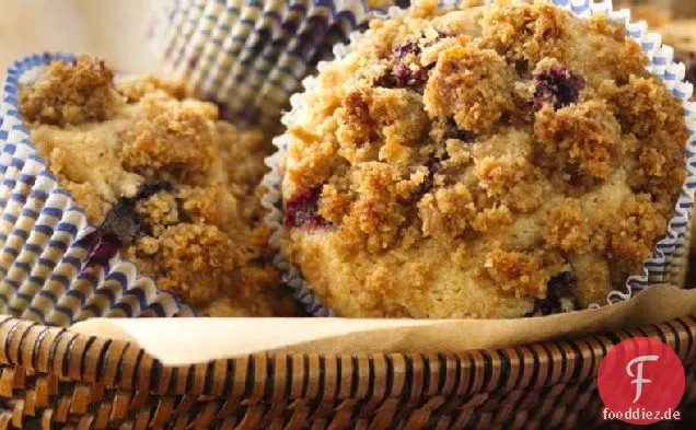 Blaubeer-Streusel-Muffins (weißes Vollkornmehl)