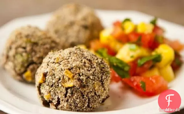Kroketten mit schwarzen Bohnen