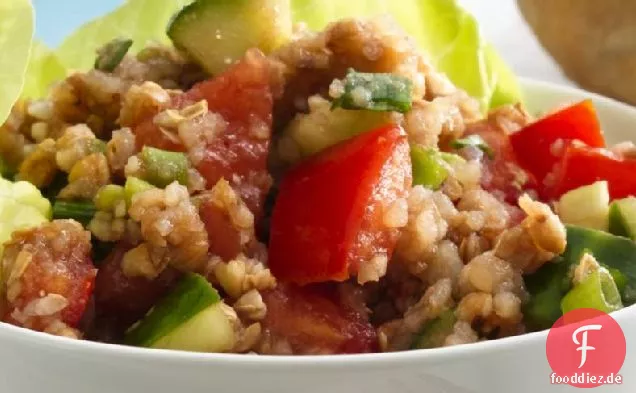 Glutenfreies Gemüse und Kasha mit Balsamico-Vinaigrette