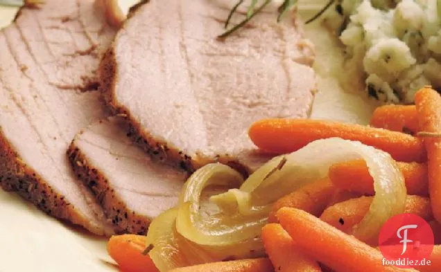 Rosmarin-Schweinebraten mit Karotten