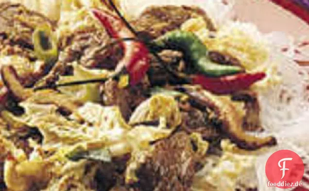 Sichuan Rindfleisch mit Reis Stick Nudeln