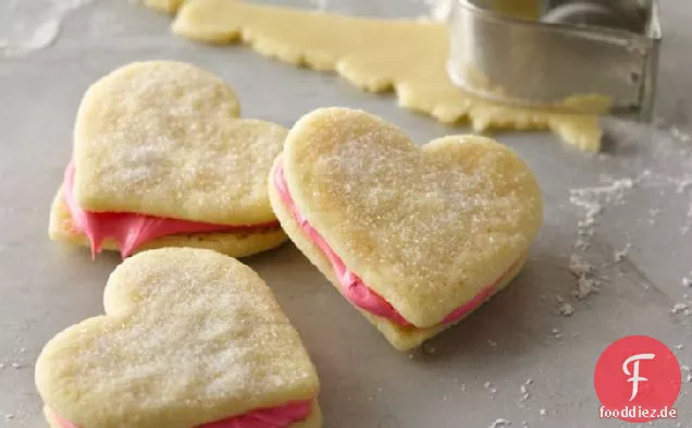 Einfache Valentine Sandwich Cookies