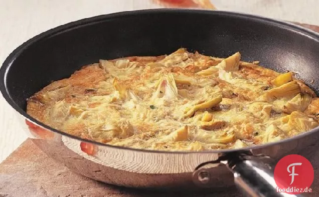 Glutenfreie Artischocke Basilikum Frittata