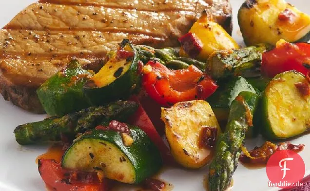Würziges Chipotle gegrilltes Gemüse