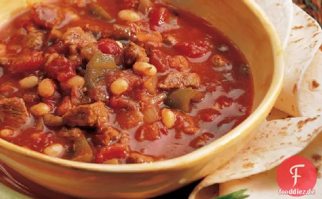 Slow-Cooker Beefy Chili-Salsa