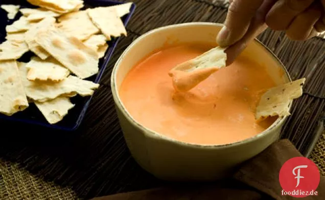Gerösteter roter Pfeffer–Feta-Dip