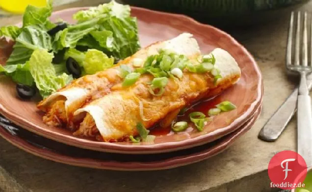 Einfache cremige Huhn Enchiladas