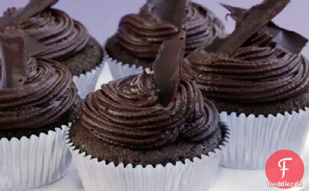 Cupcakes aus dunkler Schokolade
