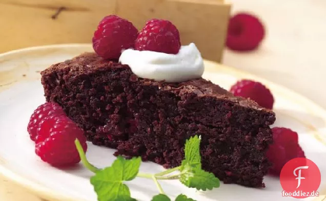 Einfache Himbeer-Brownie-Keile