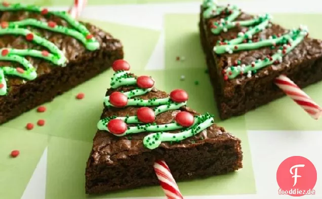 Traditionelle Weihnachtsbaum Brownies
