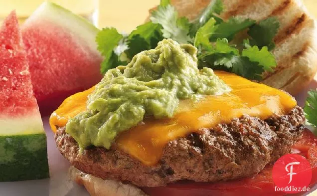 Gegrillte Chipotle-Burger mit Guacamole